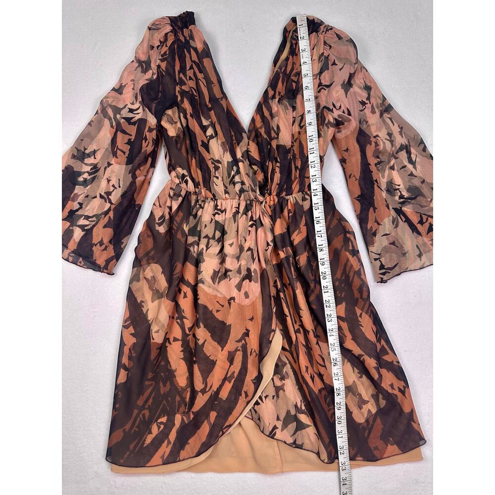 Alice + Olivia Silk Blush Floral Print Mini Dress Size Small Gossip Girl - Picture 6 of 10